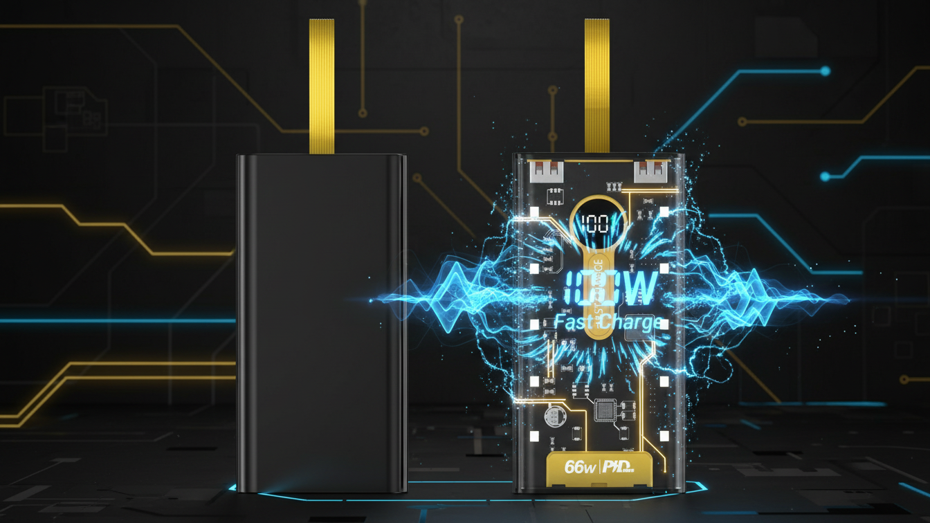 100W Fast Charge Power Bank Module – Ultra Fast Charging PCB with Digital Display